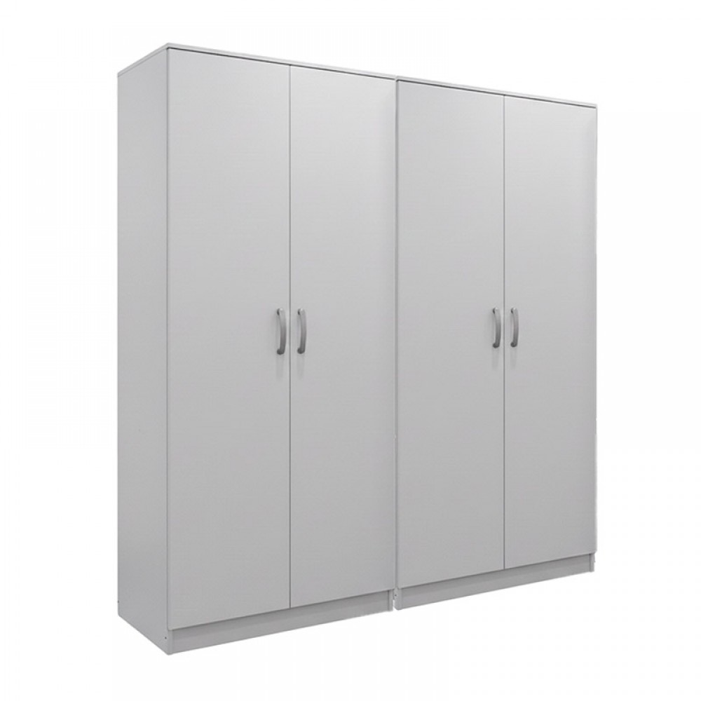 Ντουλάπα τετράφυλλη "ATHOS" σε χρώμα λευκό 160x42x180