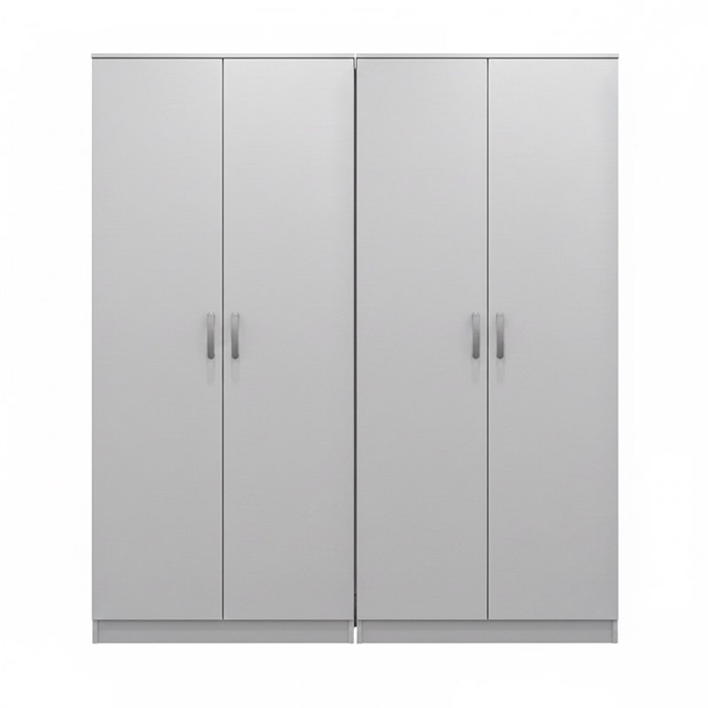 Ντουλάπα τετράφυλλη "ATHOS" σε χρώμα λευκό 160x42x180