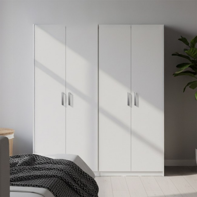 Ντουλάπα τετράφυλλη "ATHOS" σε χρώμα λευκό 160x42x180