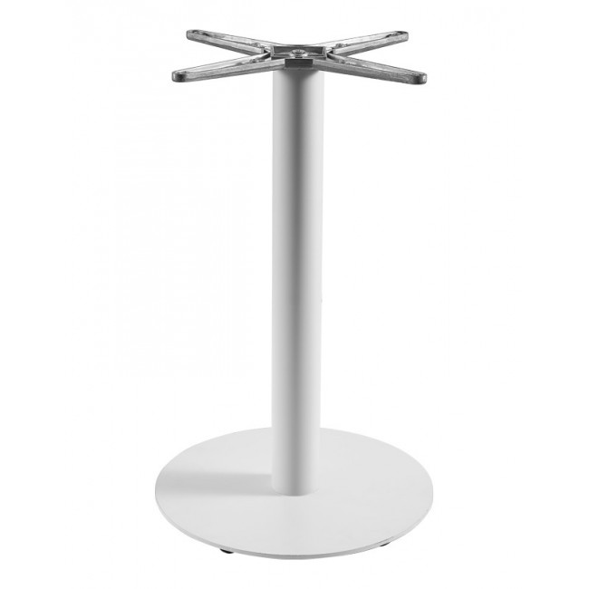 Βάση τραπεζιού "JEFRY" από μέταλλο σε χρώμα λευκό Φ48x73