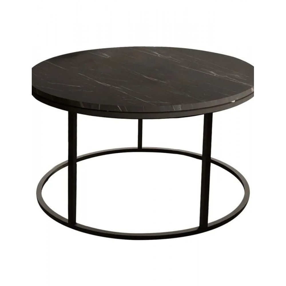 Τραπέζι σαλονιού "SIKELE" σε χρώμα μαυρό Φ60x40