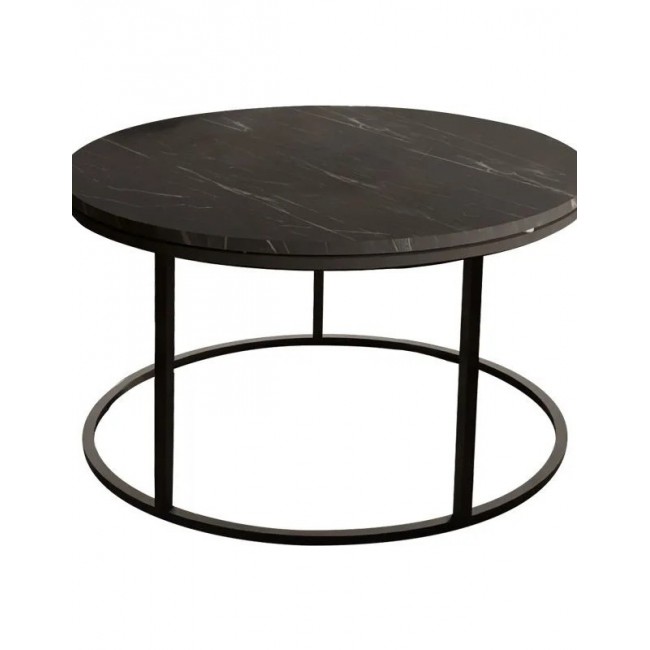 Τραπέζι σαλονιού "SIKELE" σε χρώμα μαυρό Φ60x40