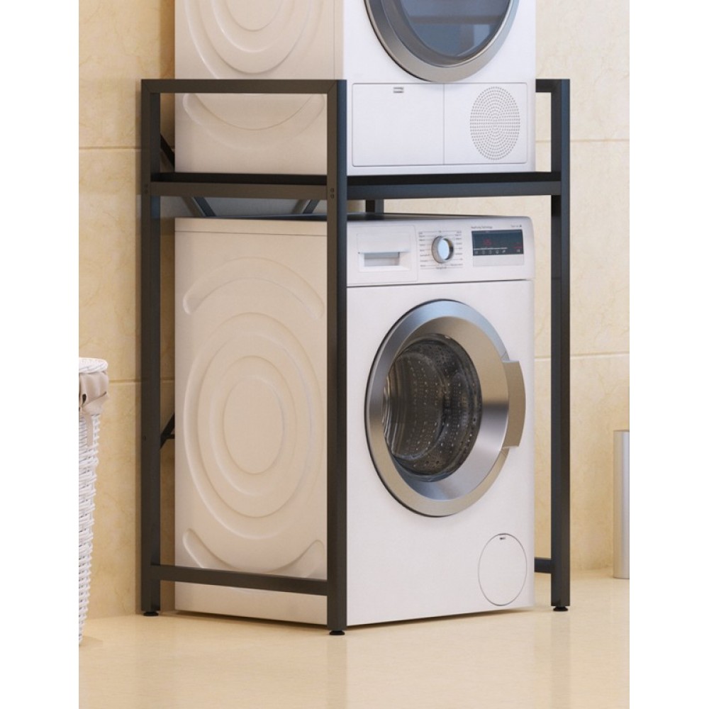 Ραφιέρα πλυντηρίου "DELAVAR" από μέταλλο σε χρώμα μαύρο 72x60x116