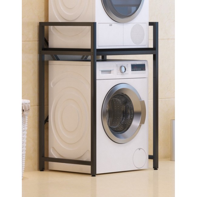 Ραφιέρα πλυντηρίου "DELAVAR" από μέταλλο σε χρώμα μαύρο 72x60x116