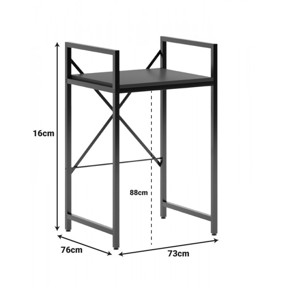 Ραφιέρα πλυντηρίου "DELAVAR" από μέταλλο σε χρώμα λευκό 72x60x116