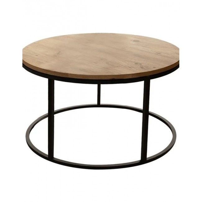 Τραπέζι σαλονιού  "SIKELE" σε χρώμα φυσικό Φ60x40