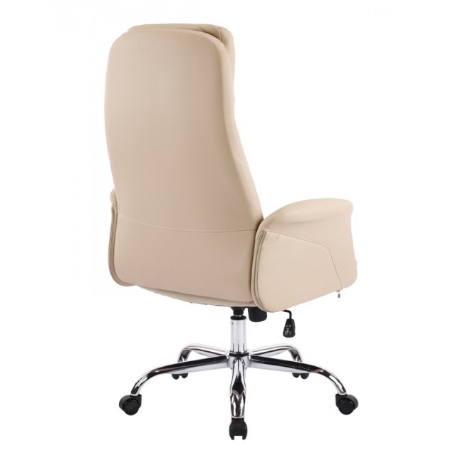 Καρέκλα γραφείου διευθυντή "DERJIO"από PU σε χρώμα μπεζ 68x66x115