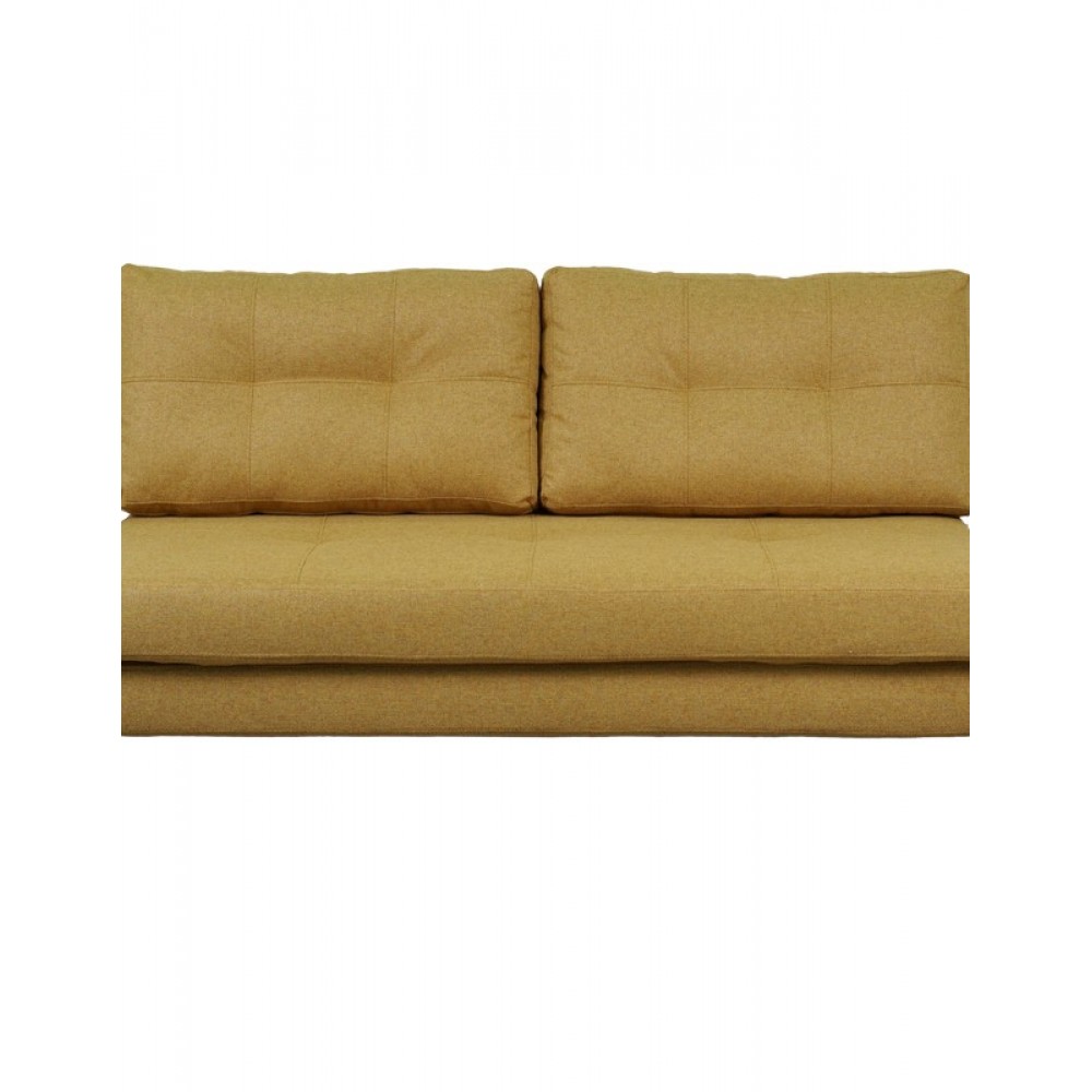 Καναπές-κρεβάτι "FANCY" δυθέσιος από ύφασμα σε χρώμα κίτρινο 150x92x77