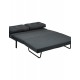 Καναπές-κρεβάτι "FANCY" δυθέσιος από ύφασμα σε χρώμα μαύρο 150x92x77
