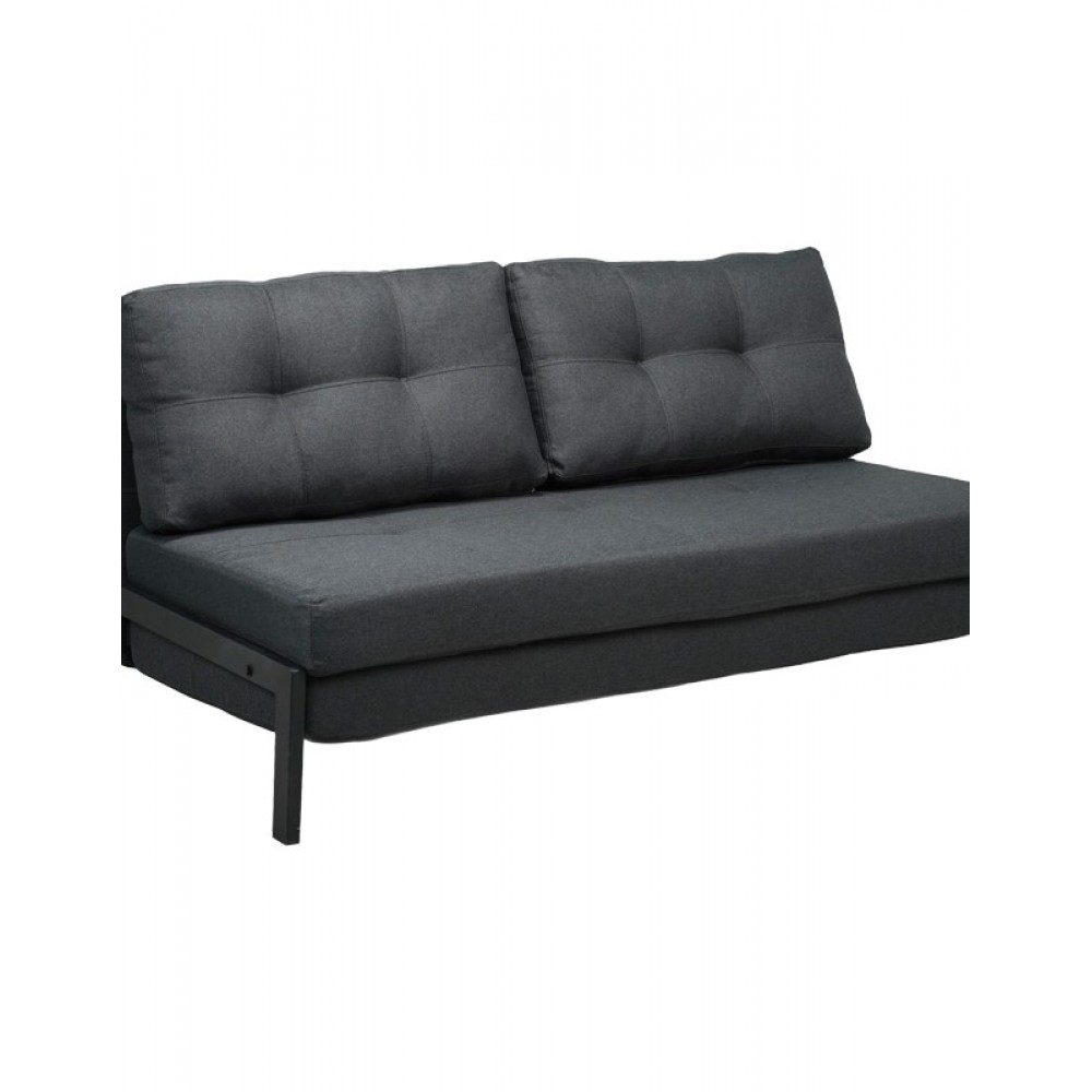 Καναπές-κρεβάτι "FANCY" δυθέσιος από ύφασμα σε χρώμα μαύρο 150x92x77