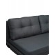Καναπές-κρεβάτι "FANCY" δυθέσιος από ύφασμα σε χρώμα μαύρο 150x92x77