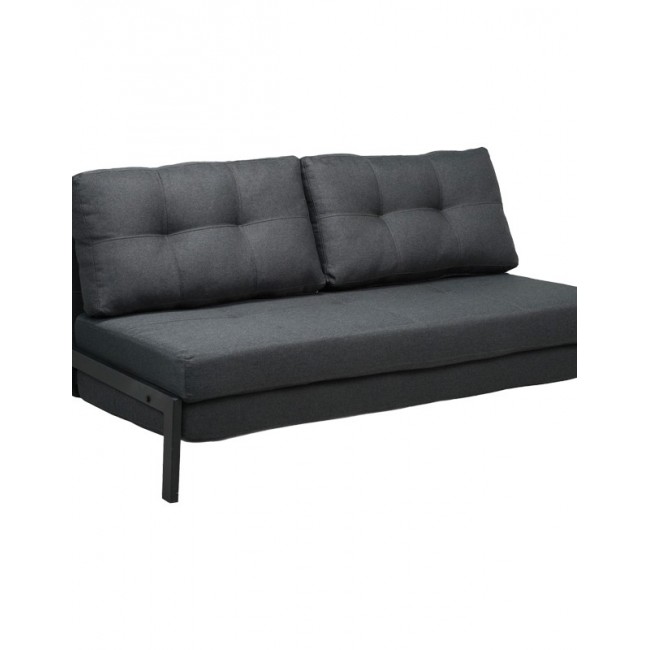 Καναπές-κρεβάτι "FANCY" δυθέσιος από ύφασμα σε χρώμα μαύρο 150x92x77