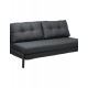 Καναπές-κρεβάτι "FANCY" δυθέσιος από ύφασμα σε χρώμα μαύρο 150x92x77