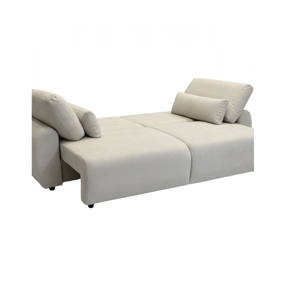 Kαναπές-κρεβάτι "HUNGIE" τριθέσιος από υφασμα σε χρώμα μπεζ 250x92x89