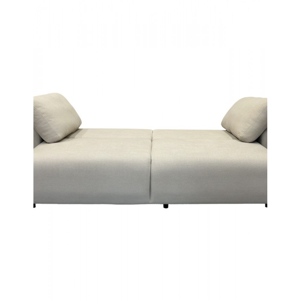 Kαναπές-κρεβάτι "HUNGIE" τριθέσιος από υφασμα σε χρώμα μπεζ 250x92x89