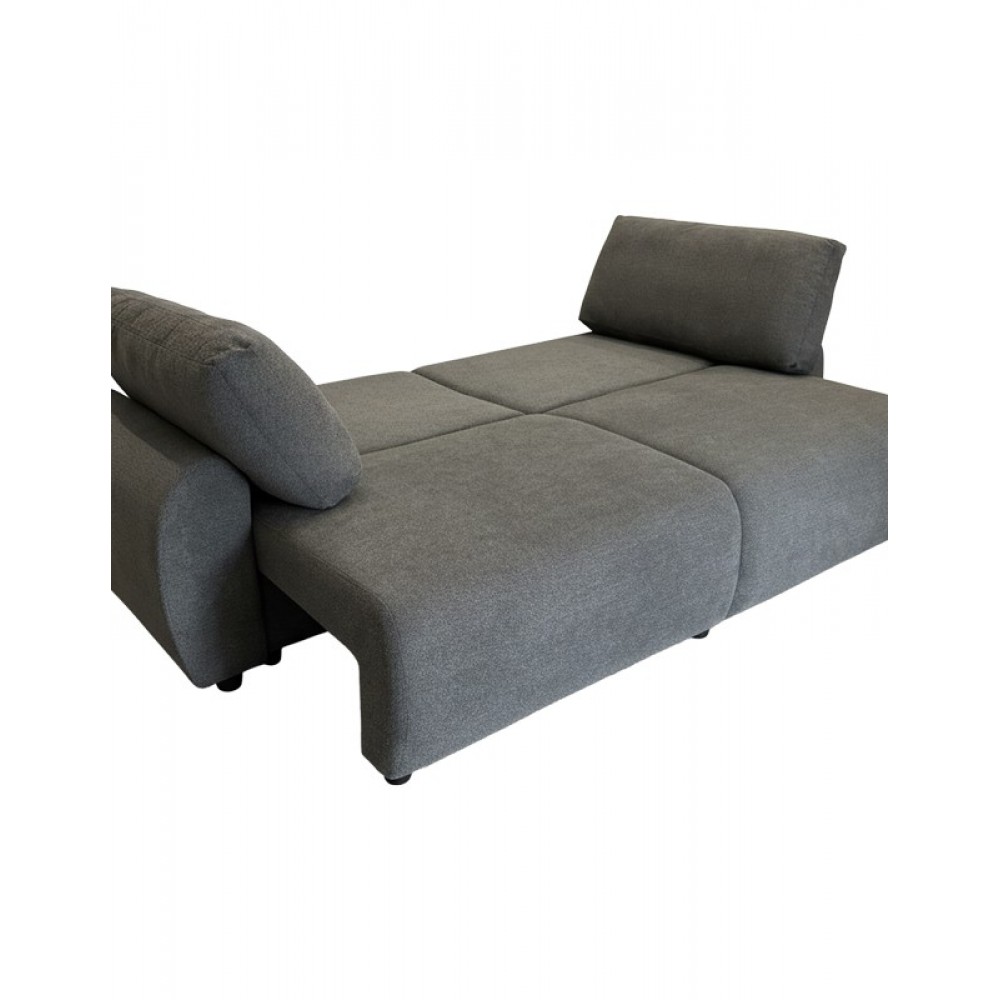 Kαναπές-κρεβάτι "HUNGIE" τριθέσιος από υφασμα σε χρώμα γκρι 250x92x89