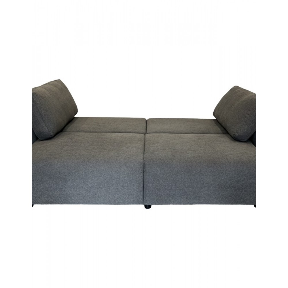 Kαναπές-κρεβάτι "HUNGIE" τριθέσιος από υφασμα σε χρώμα γκρι 250x92x89