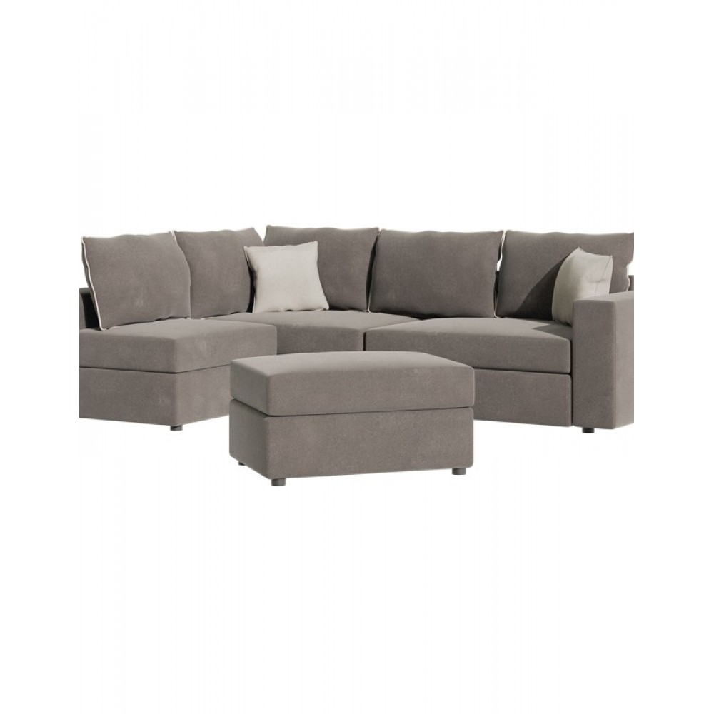 Πολυμορφικός-αναστρέψιμος καναπές "LONDON" από ύφασμα σε χρώμα γκρι 296x246x95