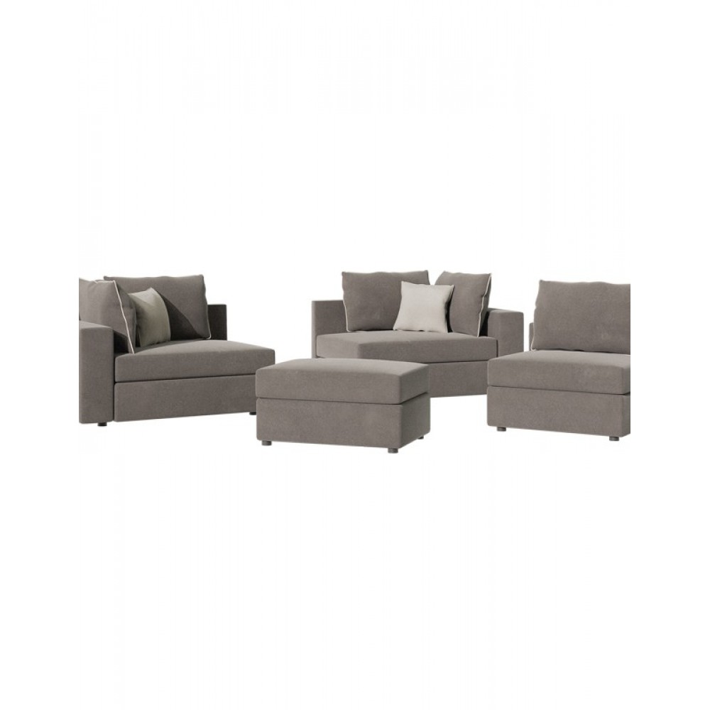 Πολυμορφικός-αναστρέψιμος καναπές "LONDON" από ύφασμα σε χρώμα γκρι 296x246x95