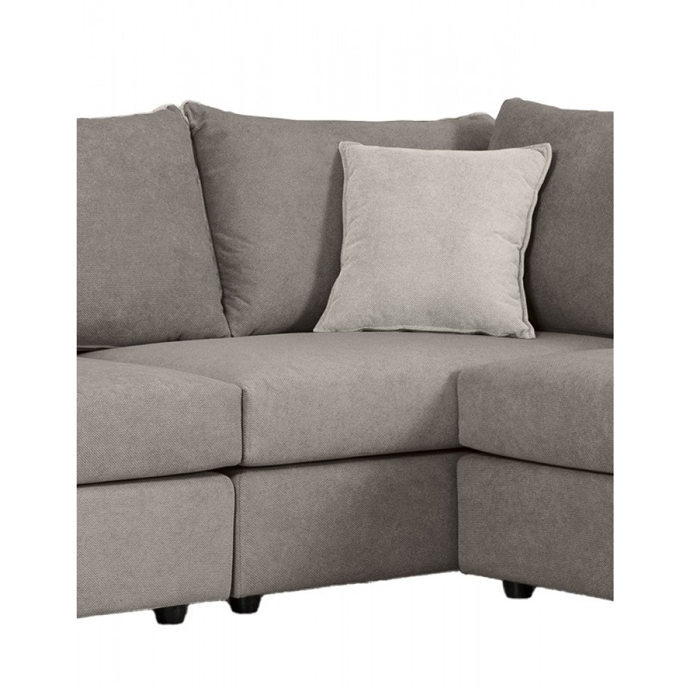 Πολυμορφικός-αναστρέψιμος καναπές "LONDON" από ύφασμα σε χρώμα γκρι 296x246x95