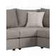 Πολυμορφικός-αναστρέψιμος καναπές "LONDON" από ύφασμα σε χρώμα γκρι 296x246x95