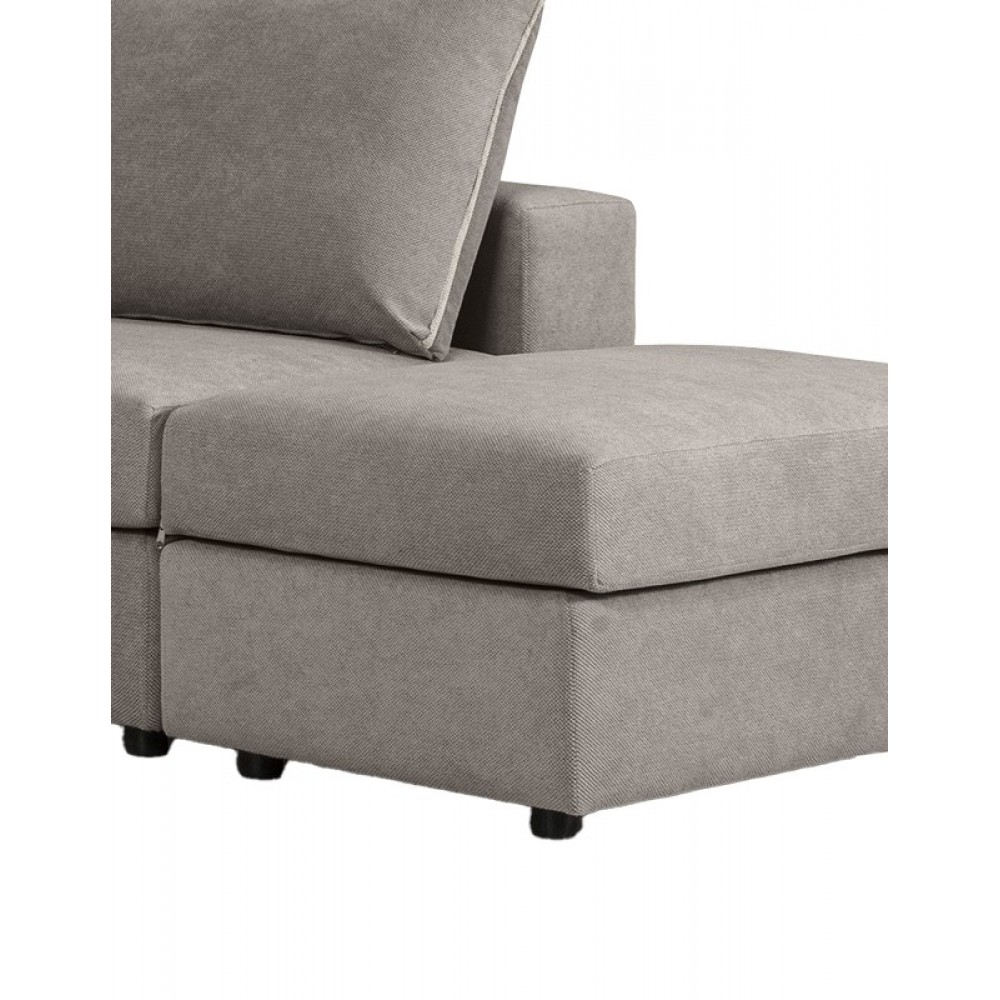 Πολυμορφικός-αναστρέψιμος καναπές "LONDON" από ύφασμα σε χρώμα γκρι 296x246x95