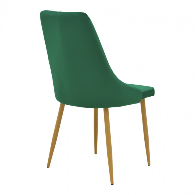 Καρέκλα "AZORI" από βελούδο σε χρώμα κυπαρισσί 49x55x85