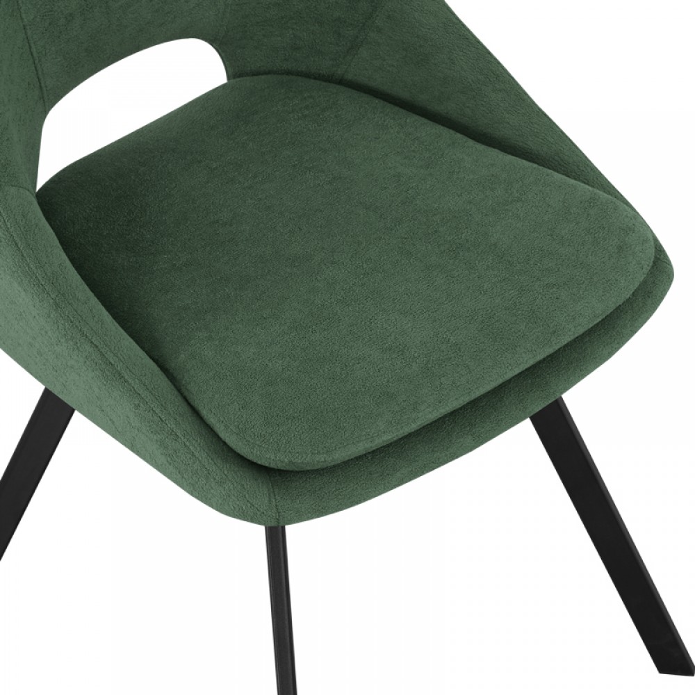 Καρέκλα "INITIATE" από ύφασμα σε χρώμα πράσινο 48x57x85