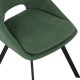 Καρέκλα "INITIATE" από ύφασμα σε χρώμα πράσινο 48x57x85