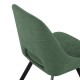 Καρέκλα "INITIATE" από ύφασμα σε χρώμα πράσινο 48x57x85