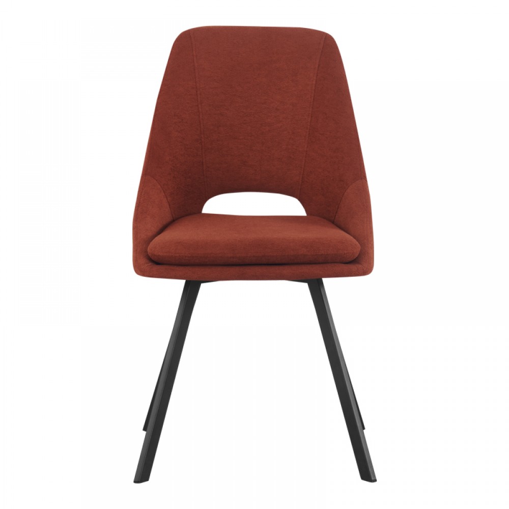 Καρέκλα "INITIATE" από ύφασμα σε χρώμα terracotta 48x57x85