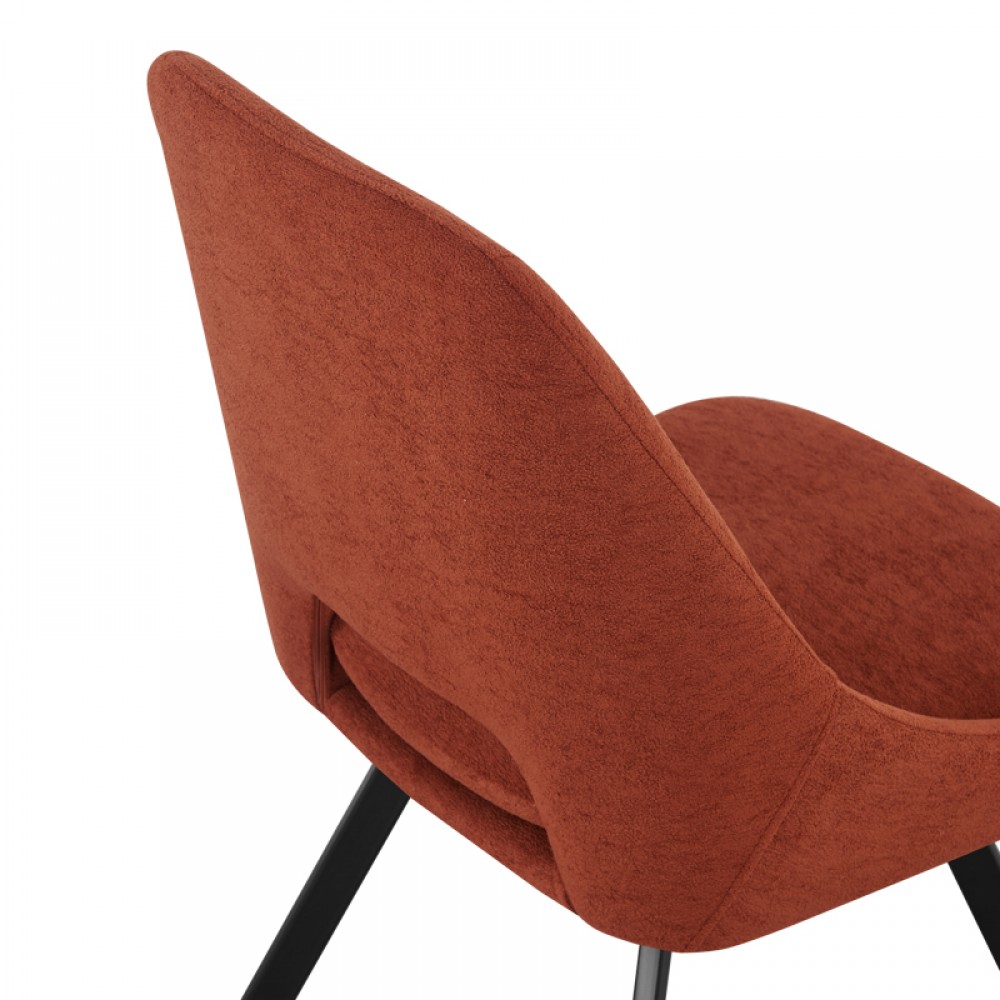 Καρέκλα "INITIATE" από ύφασμα σε χρώμα terracotta 48x57x85