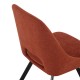 Καρέκλα "INITIATE" από ύφασμα σε χρώμα terracotta 48x57x85