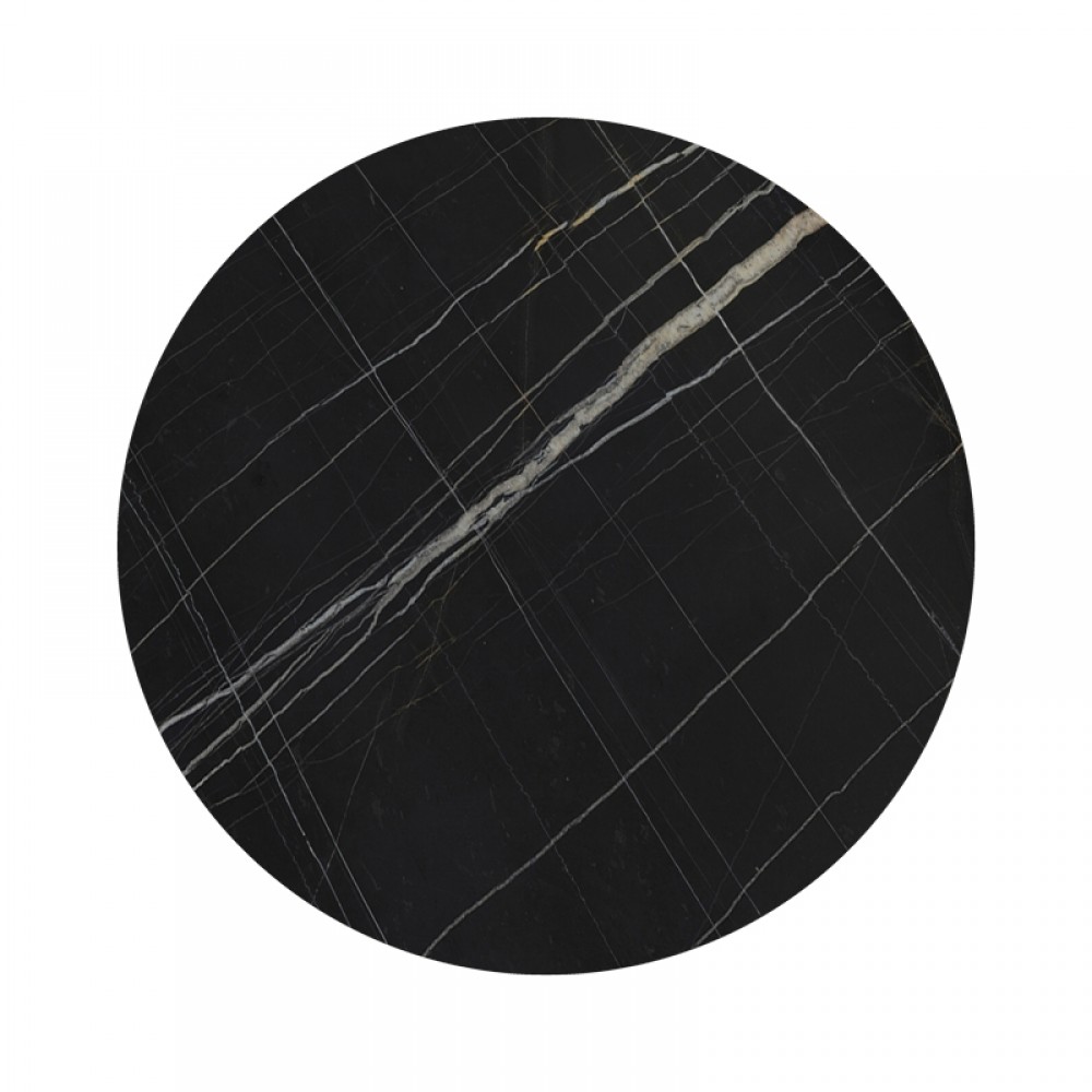 Επιφάνεια τραπεζιού "RELIAN" από HPL σε χρώμα μαύρο πάχους 12mm Φ60