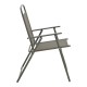Καρέκλα πτυσσόμενη "VELA" από μέταλλο σε χρώμα ανθρακί 53x58x90
