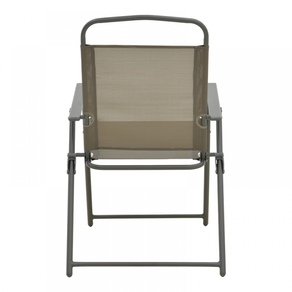 Καρέκλα πτυσσόμενη "VELA" από μέταλλο σε χρώμα ανθρακί 53x58x90