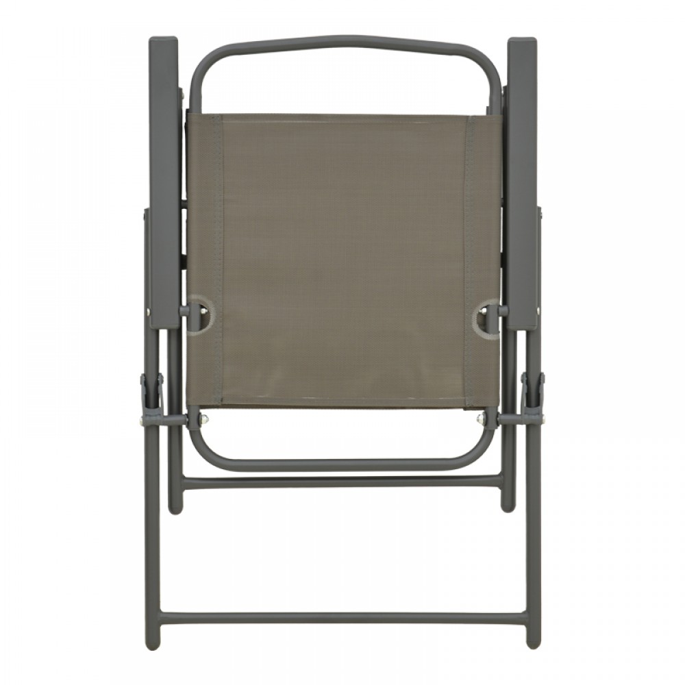 Καρέκλα πτυσσόμενη "VELA" από μέταλλο σε χρώμα ανθρακί 53x58x90