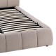 Κρεβάτι "JEBY" με αποθηκευτικό χώρο από ύφασμα σε χρώμα μπεζ 160x200