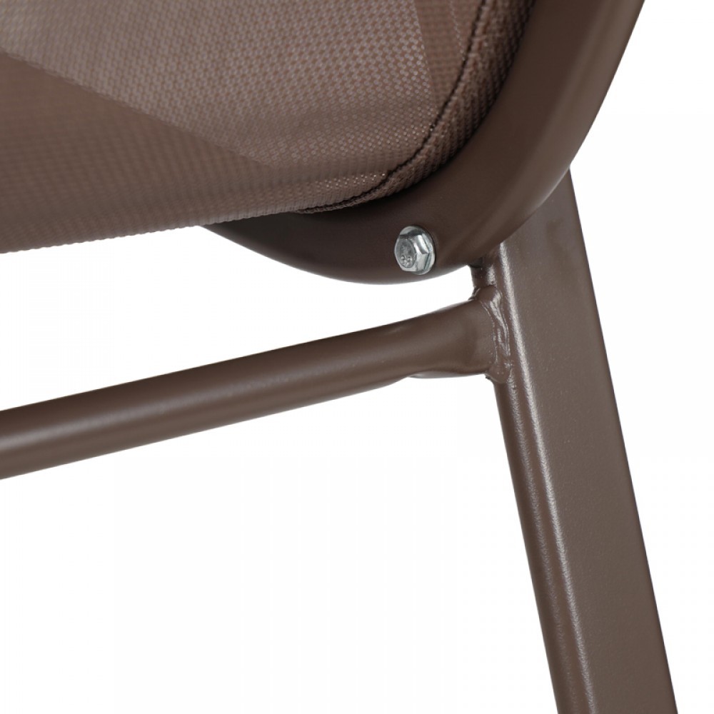 Σκαμπό μπαρ "CALAN" μεσαίου ύψους από μέταλλο σε χρώμα καφέ 55x70x114