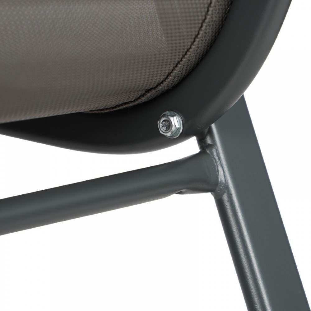 Σκαμπό μπαρ "CALAN" μεσαίου ύψους από μέταλλο σε χρώμα ανθρακί 55x70x114