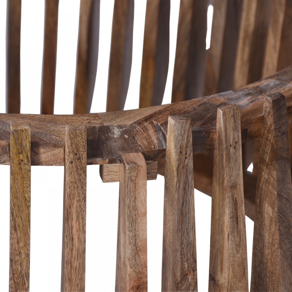 Τραπέζι σαλονιού "MABLE" από ξύλο σε χρώμα φυσικό Φ120x45