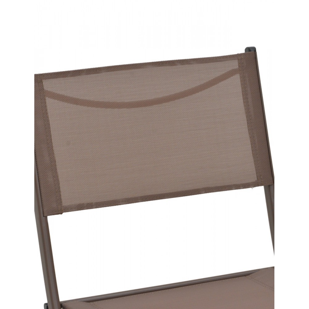 Καρέκλα "JEVE" πτυσσόμενη απο μέταλλο/textilene σε σαμπανιζέ χρώμα 46x51x81