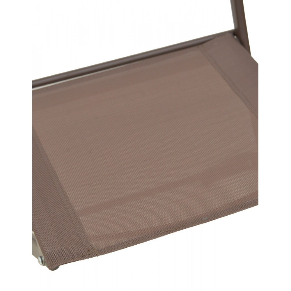 Καρέκλα "JEVE" πτυσσόμενη απο μέταλλο/textilene σε σαμπανιζέ χρώμα 46x51x81