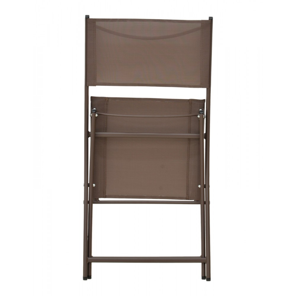 Καρέκλα "JEVE" πτυσσόμενη απο μέταλλο/textilene σε σαμπανιζέ χρώμα 46x51x81