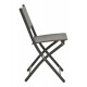Καρέκλα "JEVE" πτυσσόμενη απο μέταλλο/textilene σε ανθρακί χρώμα 46x51x81