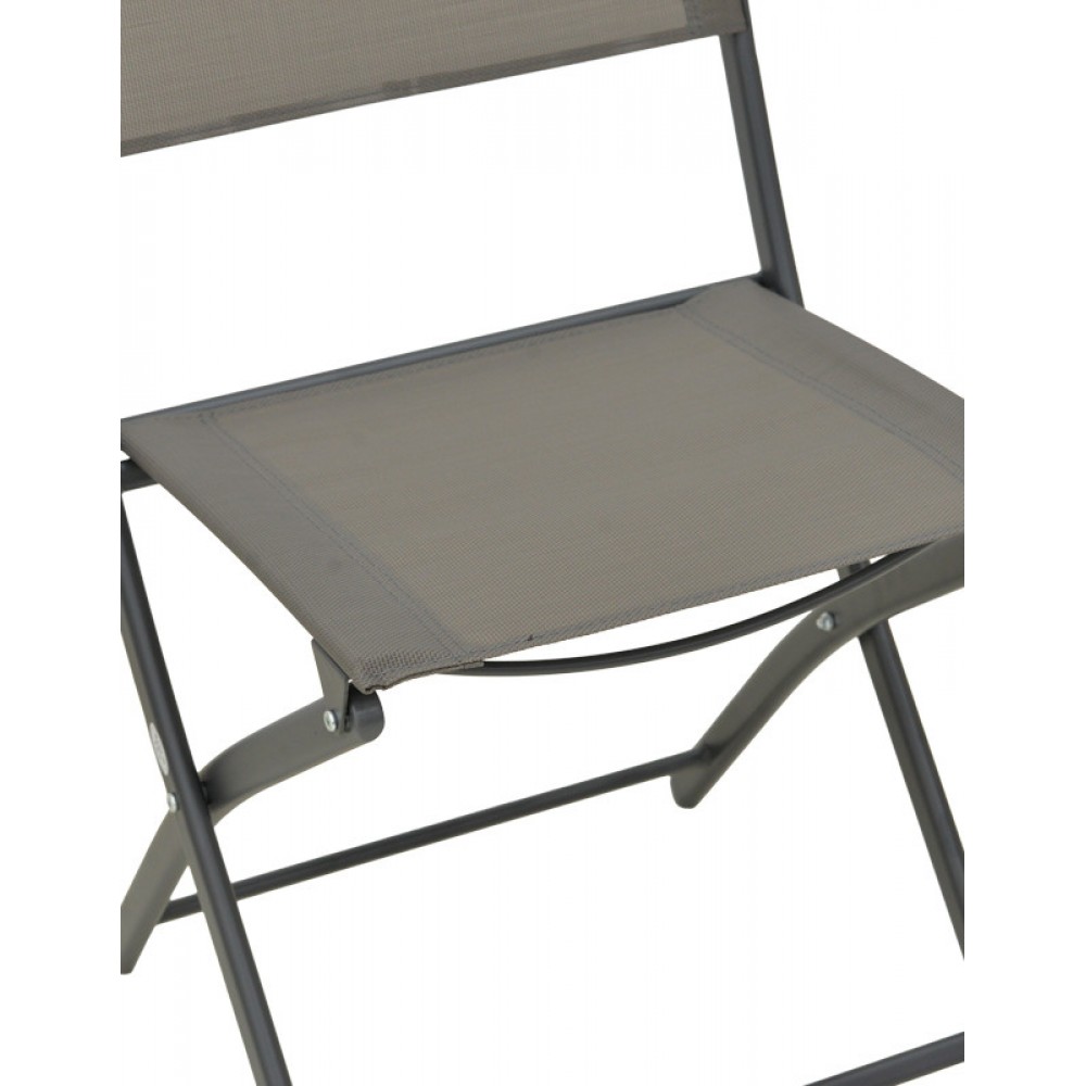 Καρέκλα "JEVE" πτυσσόμενη απο μέταλλο/textilene σε ανθρακί χρώμα 46x51x81
