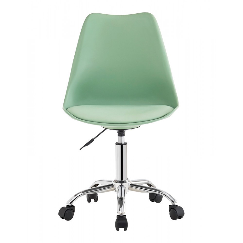 Καρέκλα γραφείου "GASTON II" απο μέταλλο/PP-PU σε χρώμα μέντα 48x57x77/90