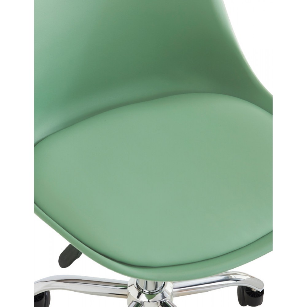 Καρέκλα γραφείου "GASTON II" απο μέταλλο/PP-PU σε χρώμα μέντα 48x57x77/90