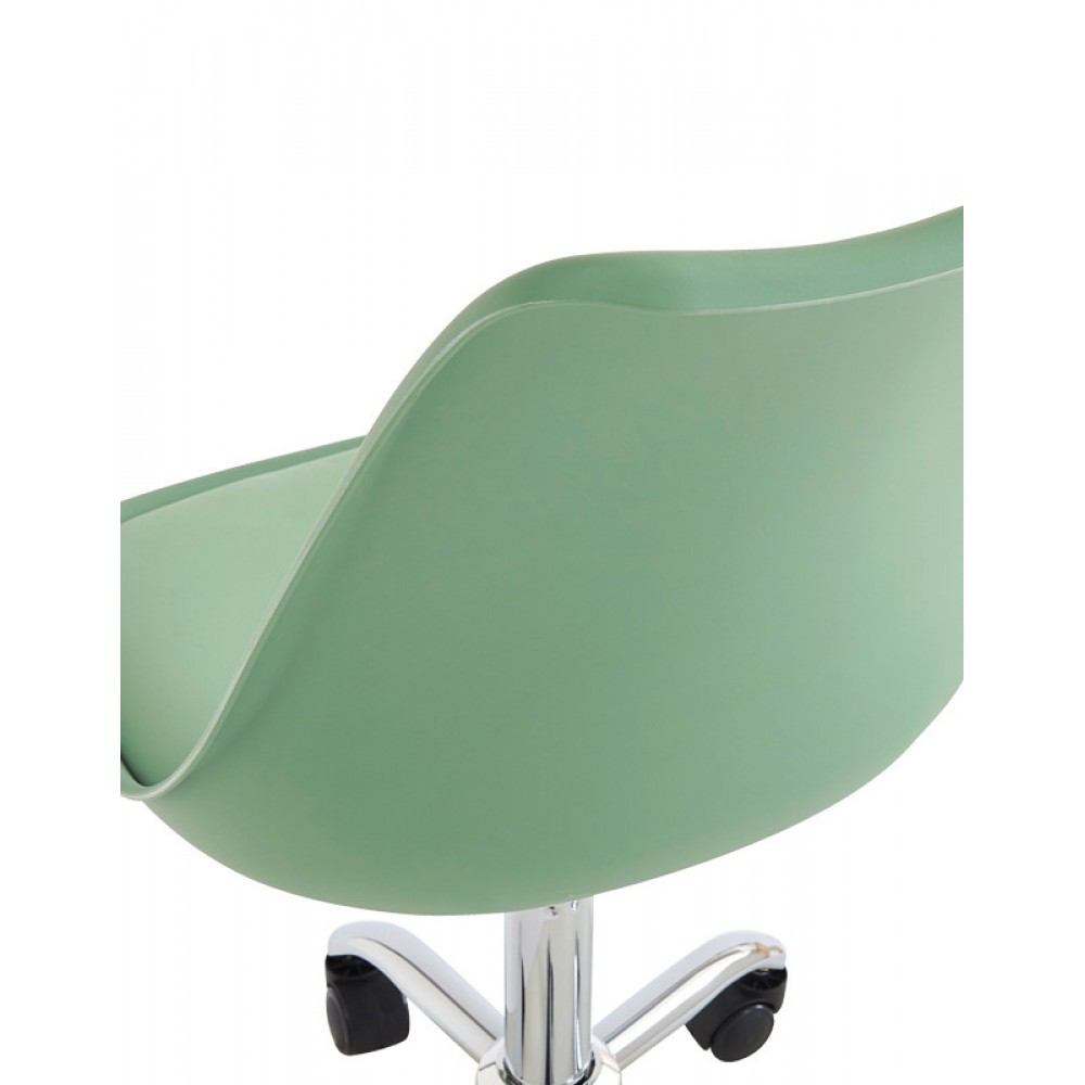 Καρέκλα γραφείου "GASTON II" απο μέταλλο/PP-PU σε χρώμα μέντα 48x57x77/90