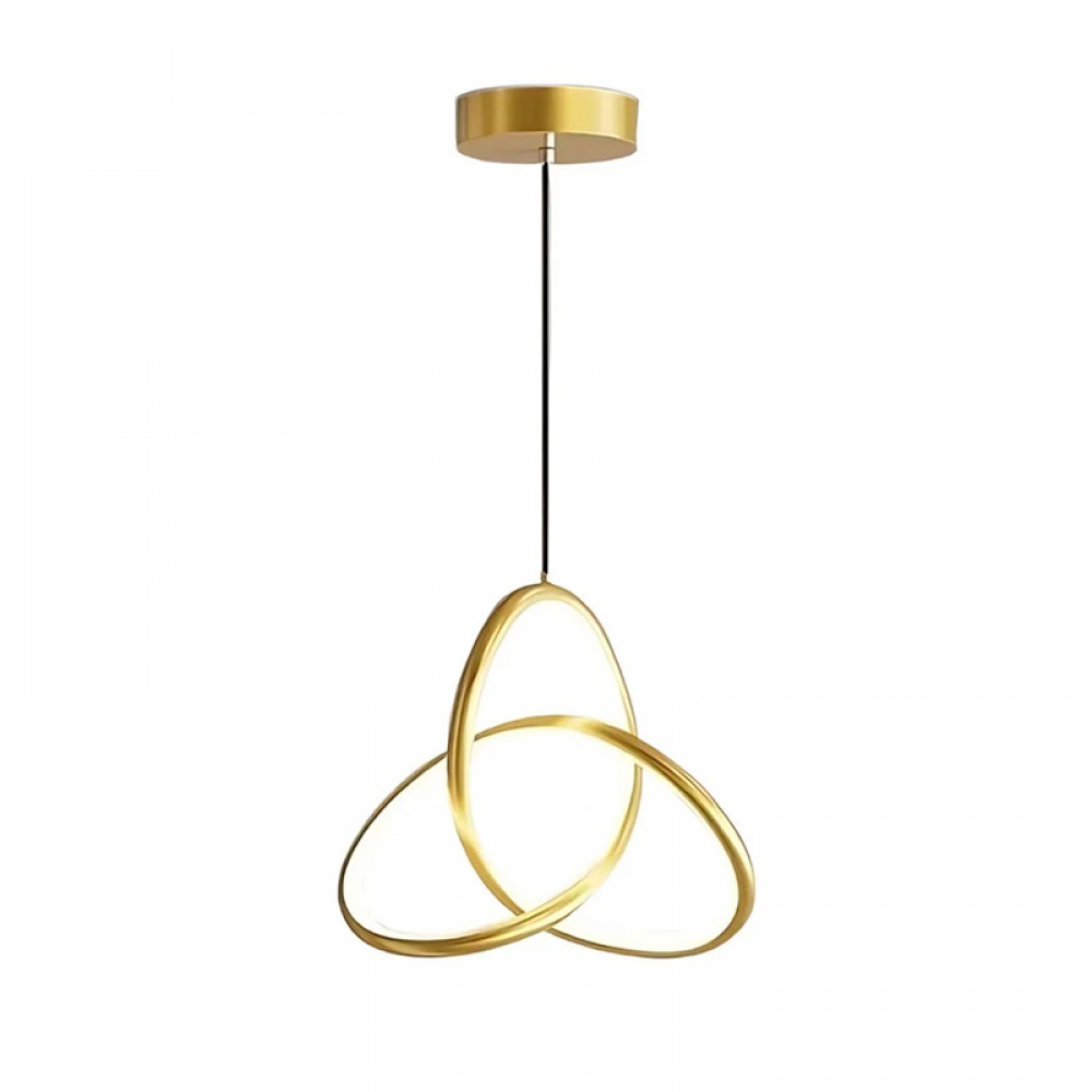 Φωτιστικό οροφής "TRINITY" led από μέταλλο σε χρώμα χρυσό Φ22x100